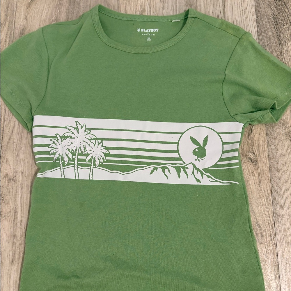 Pacsun Playboy Green tee